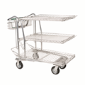 3 Shelf Cart with 10″ Foam Wheels