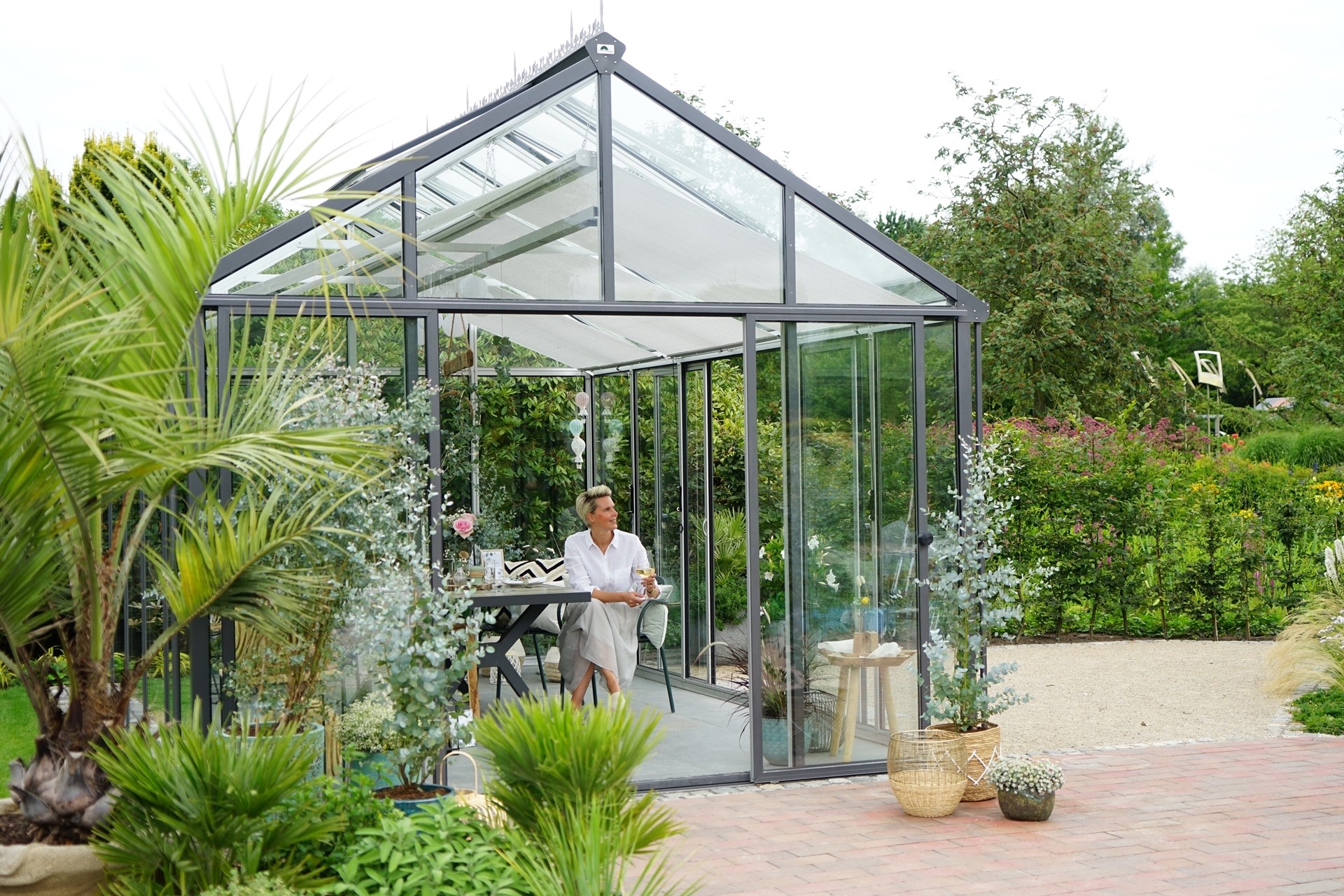 Green-Living Double Glass Greenhouse - Pavilion - Gothic Arch ...