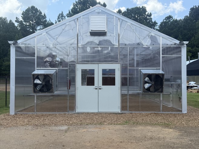 24x48 Grand A-Frame Greenhouse exterior at South Panola High School