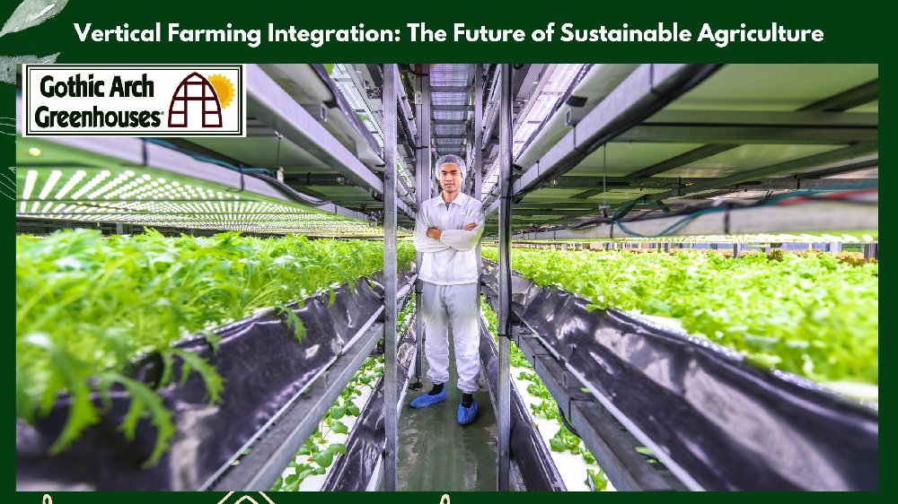Close-up of a multi-level vertical farming setup with lush green crops thriving under LED lighting